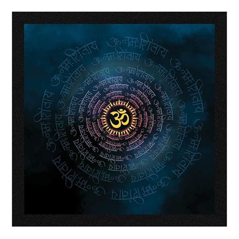 ArtX Paper OM Namah Shivaya Blue Wall Art Painting, Multicolor ...
