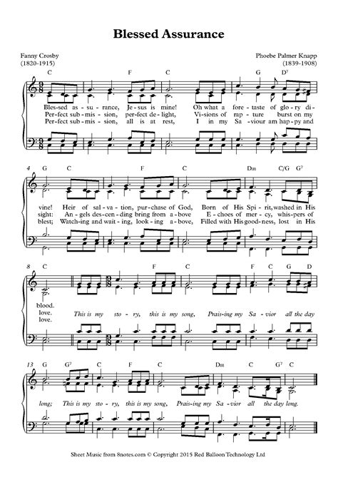 Knapp - Blessed Assurance Sheet music for Piano - 8notes.com