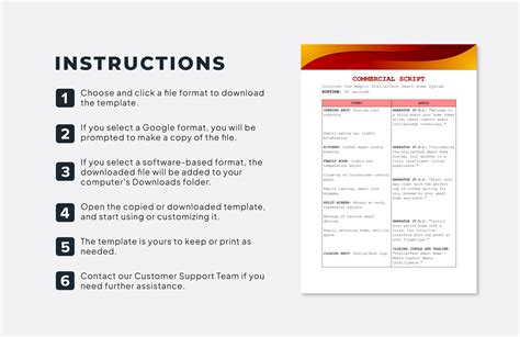 Image result for Commercial Script Writing Template