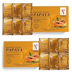 NutriGlow NATURAL'S Advanced Pro Formula Papaya Facial Kit, 10gmx6 Each ...