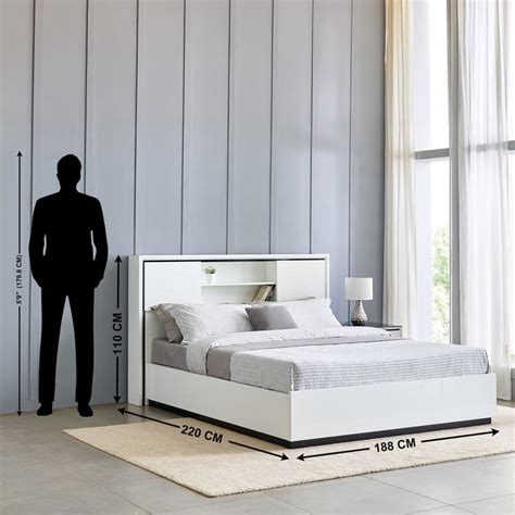 Buy Sterling Albert King Bed with Box Storage - White from Home Centre ...