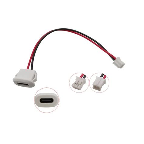 Buy Panel Mount USB Type C Female Connector Jack - JST-PH-2.0 Connector ...