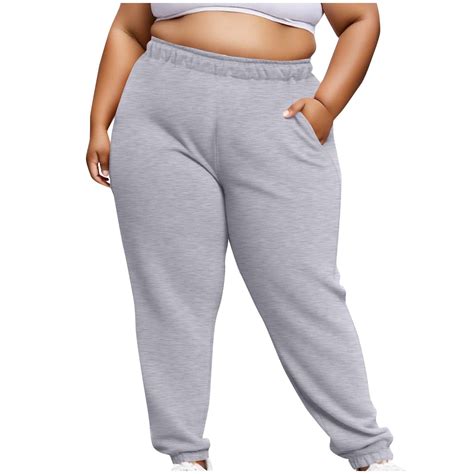 Ahdbta Womens Plus Size Lounge Pants Workout Athletic Yoga Sweatpants ...
