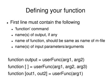 Image result for Defining Function in MATLAB