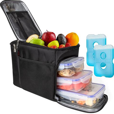 Amazon.com: Top&Top Insulated Lunch Box Set and Cooler Bag for Men ...