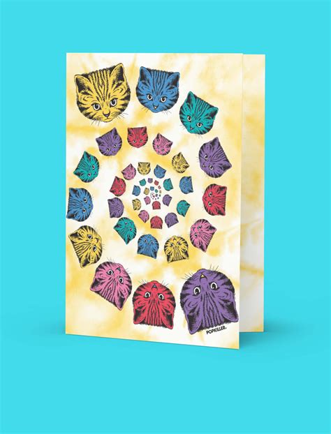 Spiral Cats Greeting Card – Popkiller