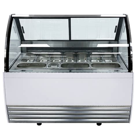 55.5 in. 10 Pan Gelato Display Freezer, Ice Cream Display Freezer ...