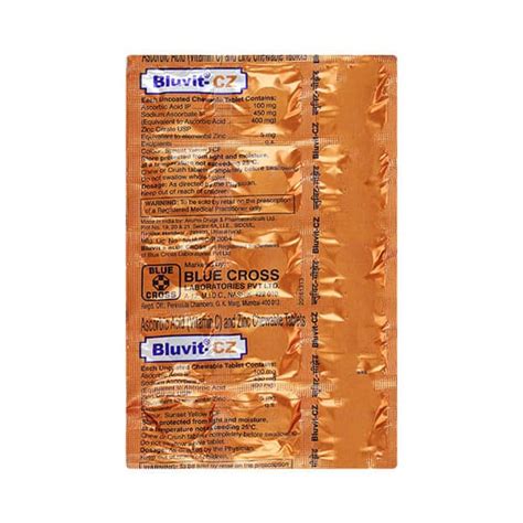 Bluvit Cz Strip Of 15 Chewable Tablets: Uses, Side Effects, Price ...