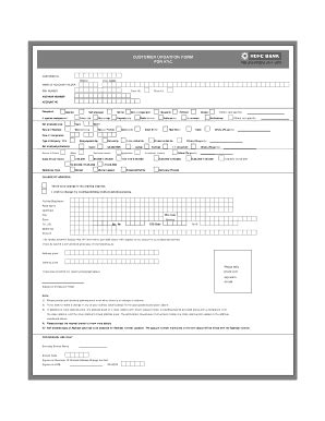 2020-2026 India HDFC Bank NRI Customer Updation Form for RE-KYC - Blank ...