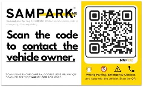 Car Sampark tag by NGF132. (Pack of 2). Let People Contact You for Any ...