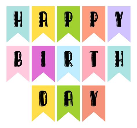 Diy Birthday Banner Template | Cartulinas de feliz cumpleaños ...