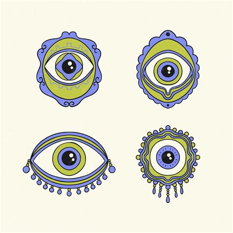 Free Vector | Hand drawn evil eye symbols