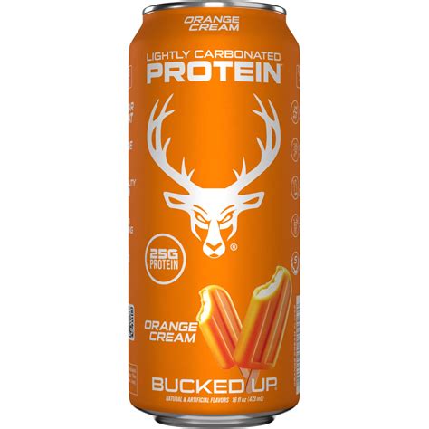 Bucked Up Clear Lightly Carbonated 25g Protein Drink - Orange Cream ...