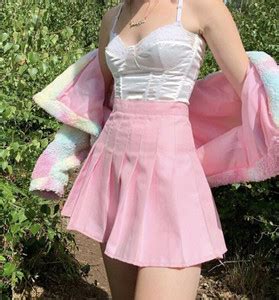 The Kd Solid Women Pleated Pink Skirt - Buy The Kd Solid Women Pleated ...