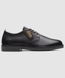 CLARKS Clarks Desert Lon Evo Black Leather For Men - Buy CLARKS Clarks ...