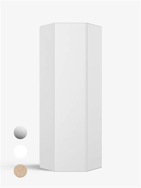 Hexagonal box mockup / white - metallic - kraft - Mockups Design