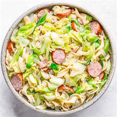 Kielbasa with Cabbage and Noodles - Posh Journal