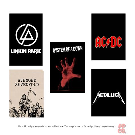 Metal Bands Pack of 5 | Phone Cover Posters | Mini Posters Set – Poster ...