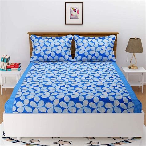 Buy Furnistitchs Pure Cotton King Size Bed Cover Elastic Fitted ...