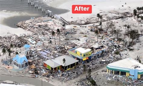 PHOTO Before And After Images Showing Fort Myers Beach Is Gone Because ...