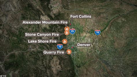 List, map of wildfires burning on Colorado Front Range | 9news.com
