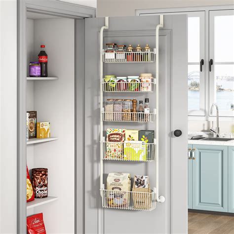 1Easylife Over the Door Organizer 5-Tier, Pantry Door Storage and ...