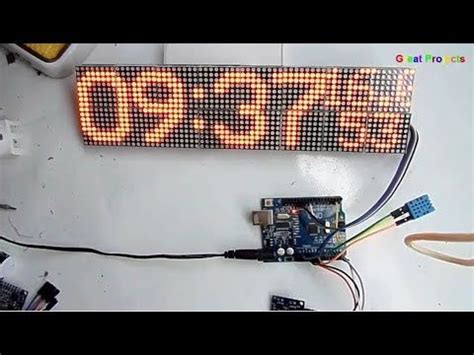 Image result for MAX7219 RTC DS1307 DHT11 LED Matrix Clock Arduino