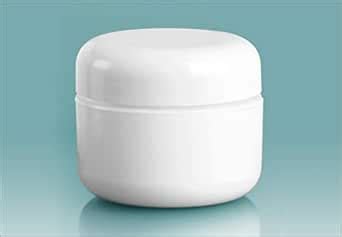 1 oz White Polypropylene Double Wall Radius Jars w/White Lined Dome ...