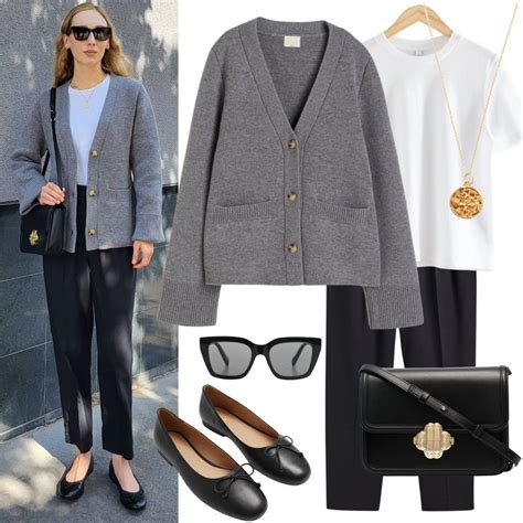 Grey cardigan look🩶 | Classic style outfits, Lookbook outfits, Outfits ...