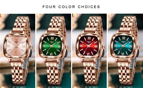 NIBOSI Women Watches Analog Rose Gold Square Dial Women's Watch for ...