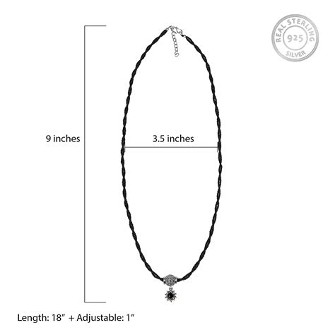 Buy GIVA AVNI 925 Oxidised Silver Two Layer Beaded Sunflower Necklace ...