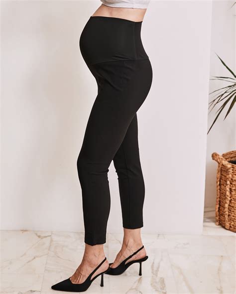 Skinny Fit Maternity Black Work Pants – Angel Maternity Australia