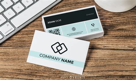 Business Card with QR Code Design 的图像结果