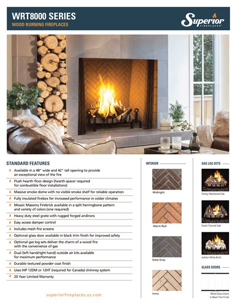 Superior 48-inch Wood Burning Fireplace with 42-inch Tall Opening ...