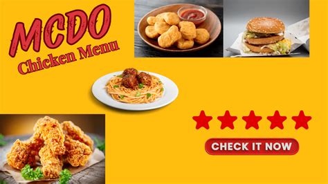 McDo Chicken Menu Latest Price & Calories | Philippines 2025