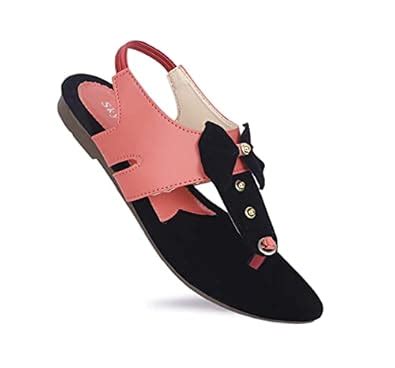 Buy SKYHEEL Women Fashion Flats Sandals (PINK, numeric_7) at Amazon.in