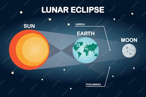 Premium Vector | Sun moon and earth lunar eclipse infographic flat ...