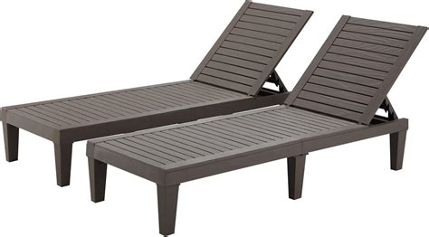 Buy YOLENY 74'' Outdoor Chaise Lounge Chairs, 5 Position Adjustable ...