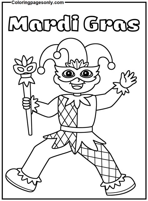 Mardi Gras Coloring Pages