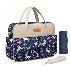 Motherly Grace Tote Diaper Bag for Mothers for Travel with Changing Mat ...