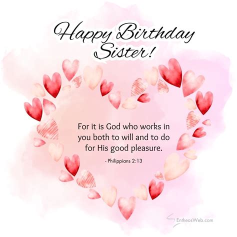 Christian Happy Birthday Sister Images with Bible Verses » EntheosWeb