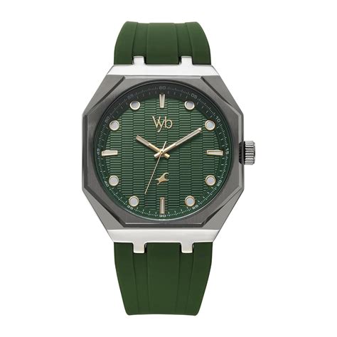 Fastrack Vyb Rebel Quartz Analog Green Dial Watch for Men : Amazon.in ...