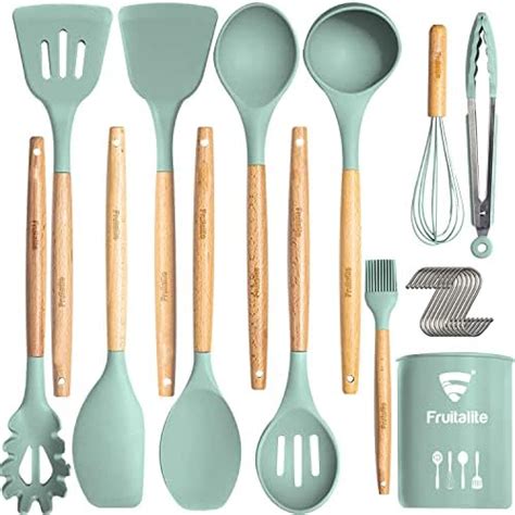 Buy Ziaon Utensils, Silicone Heat-Resistant Non-Stick Kitchen Cooking ...