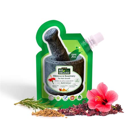 IndusValleyBioOrganic Hair Growth Mask with Hibiscus, Rosemary ...