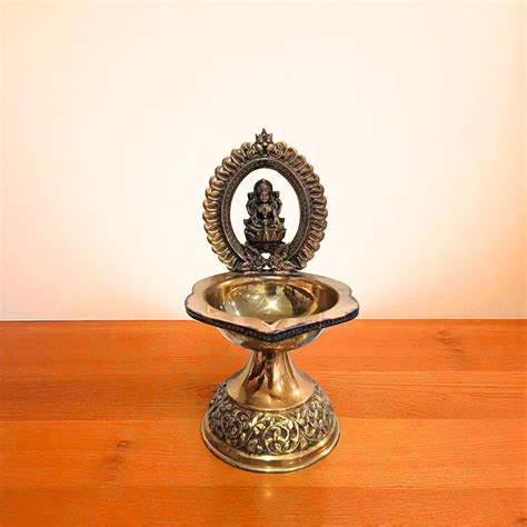 Traditional Superfine Brass Lakshmi Deepam| Pooja Oil Lamp for Home ...
