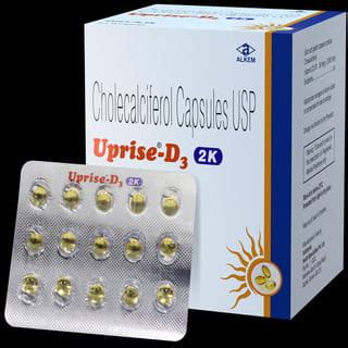 Uprise D3 2000 IU Softgel Capsule (15): Uses, Side Effects, Price ...