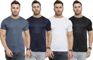 AWG Solid Men Round Neck Multicolor T-Shirt - Buy AWG Solid Men Round ...