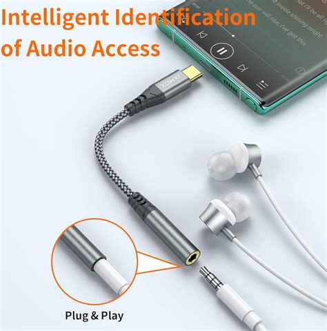 JXMOX USB Type C to 3.5mm Female Headphone Jack India | Ubuy