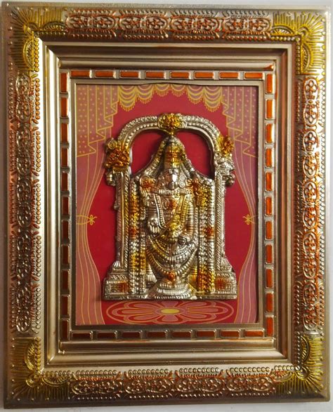 Laps of Luxury - Balaji God Idol Wall Hanging Glass Photo Frame in Red ...