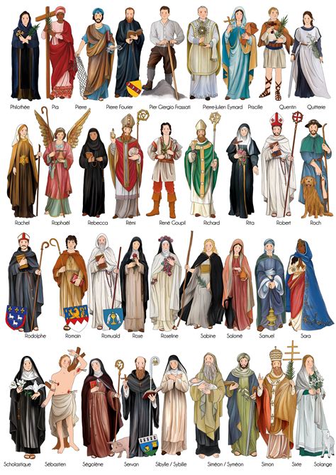 Liste des saints patrons | Catholic saints images, Roman catholic art ...